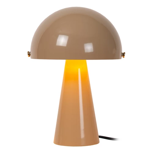 Lucide BARONE - Lampe de table - Ø 23 cm - 1xE27 - Taupe | Vibes - détail 1